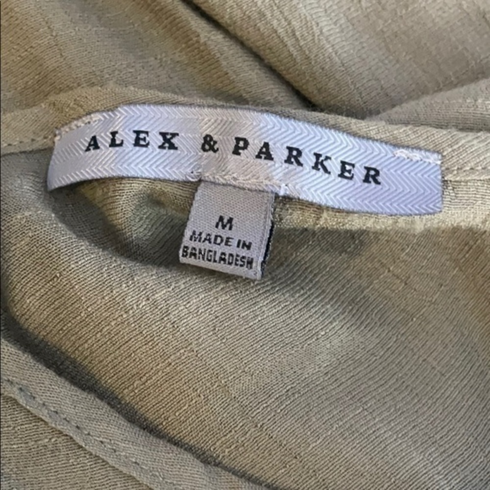 Alex & Parker dress size medium light olive dress - Picture 6 of 6